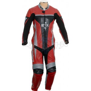 RTX Xtreme Red One Piece Motorbike Leather Suit